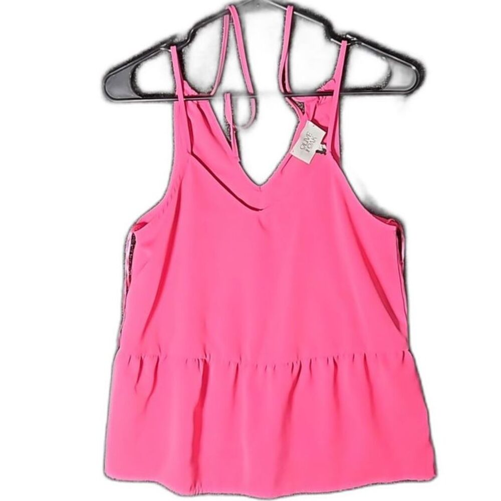 NWT Olive and Oak Pink XS Spaghetti Strap Top Blouse